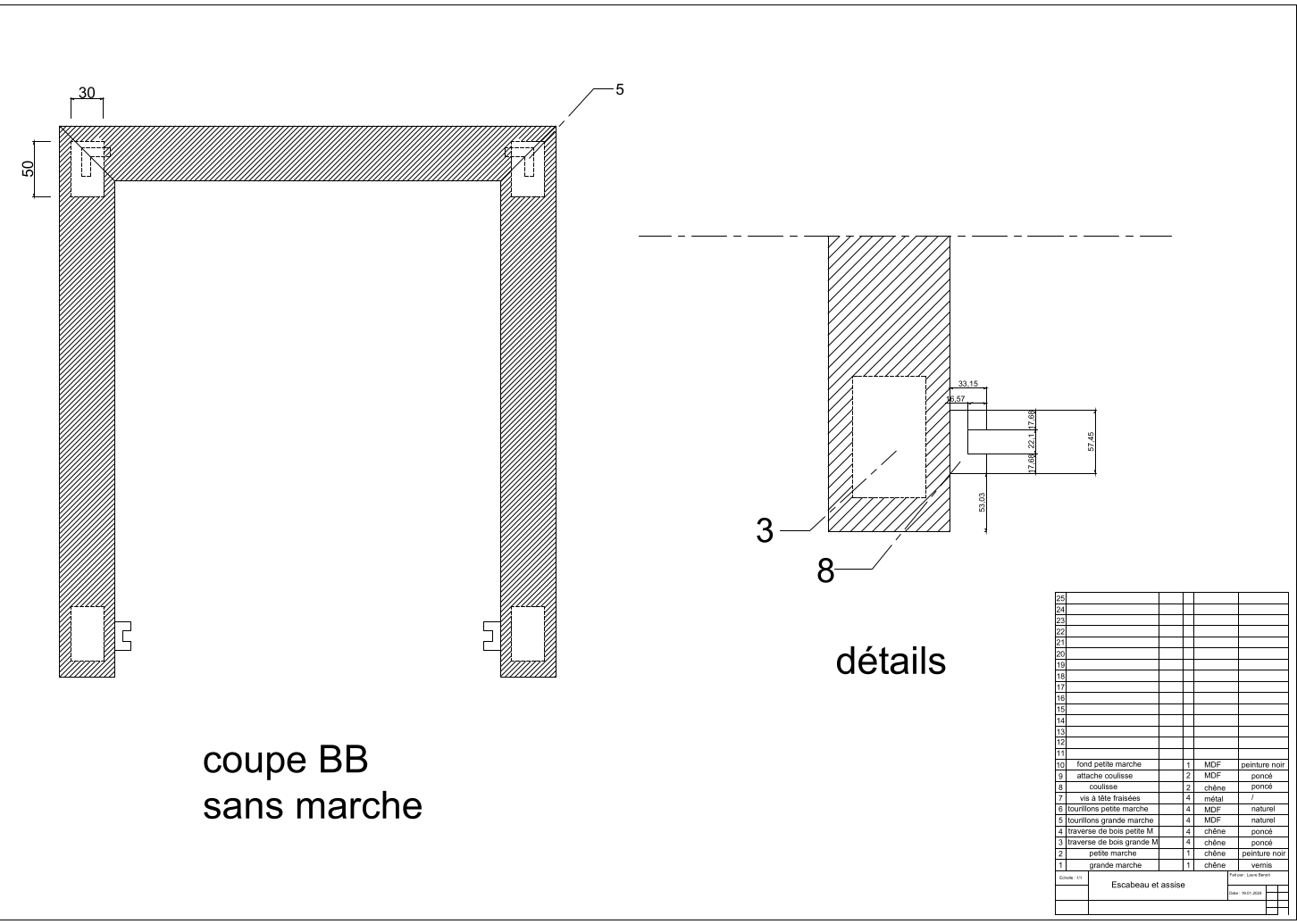 Plan Meuble - Coupe