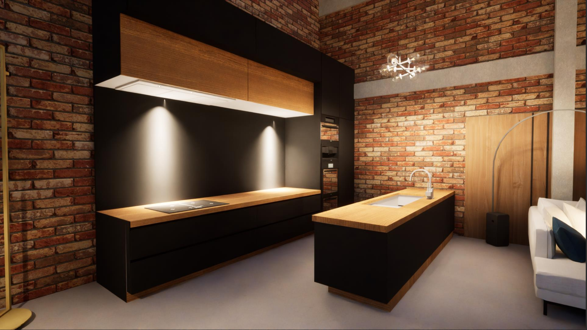 Rendu 3d - Cuisine ouverte