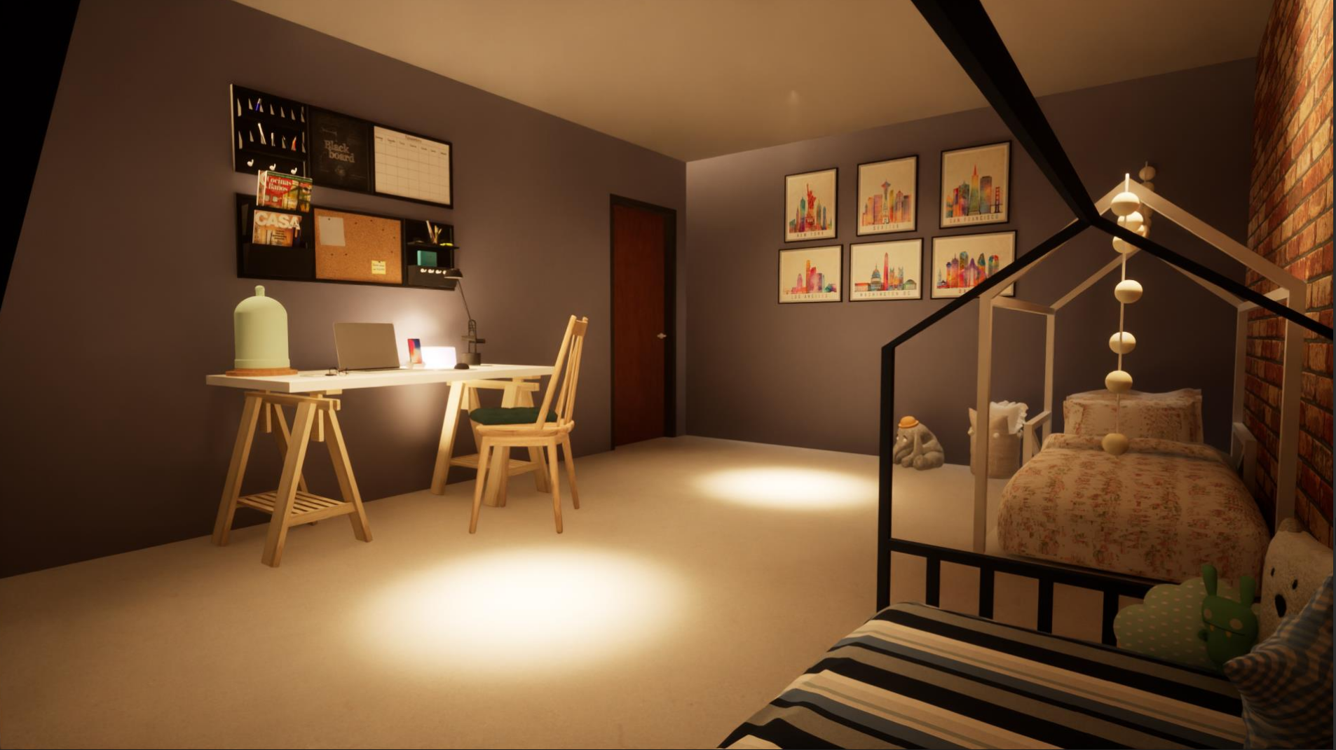 Rendu 3d - Chambre d'enfant (2)