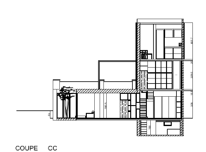 Plan d'aménagement - Coupe CC