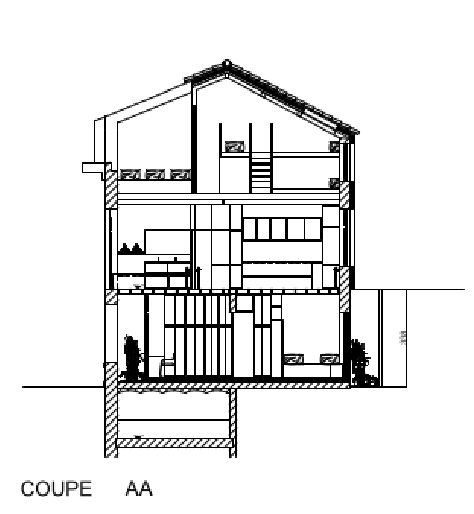 Plan d'aménagement - Coupe AA