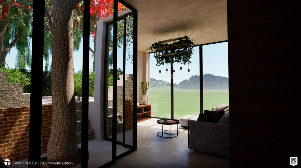 Vue 3D - Arbre et vue extérieure