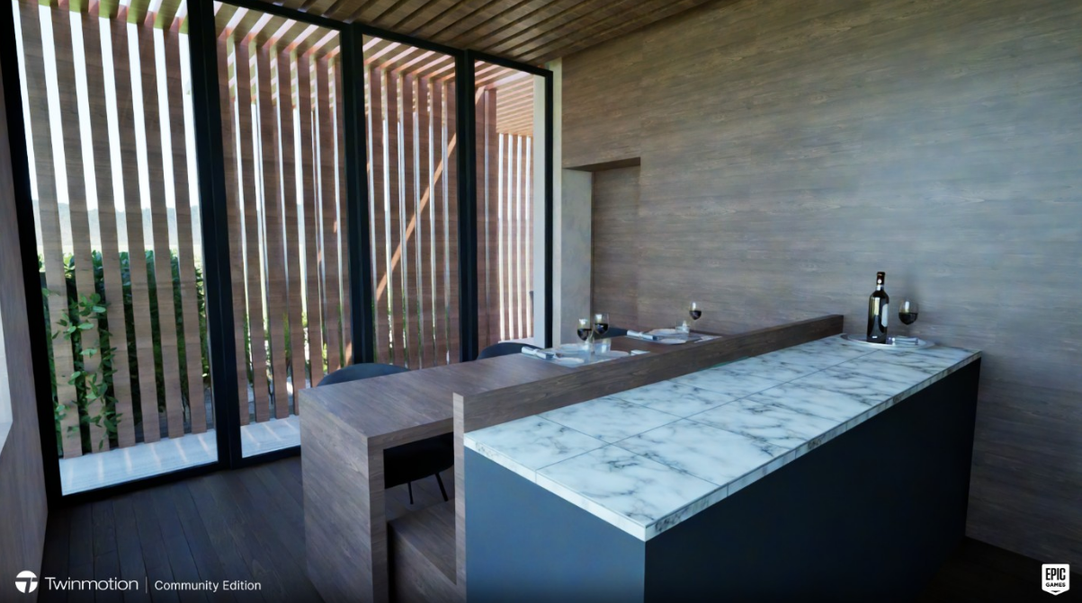 Vue 3D - Salle à manger